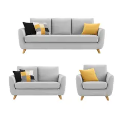 ALTO HOGAR - Juego de Sala 3 2 1 Tamahra Gris Claro