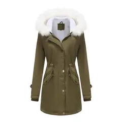 BLWOENS - Chaqueta térmica con capucha para mujeres-Verde