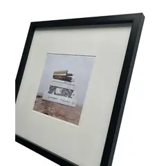 DECOMOA - Marco oversize para foto cuadrado negro 42x42 cm - 20x20 cm