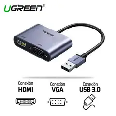 UGREEN - ADAPTADOR 2 EN 1 HDMI + VGA 20518 USB 3.0