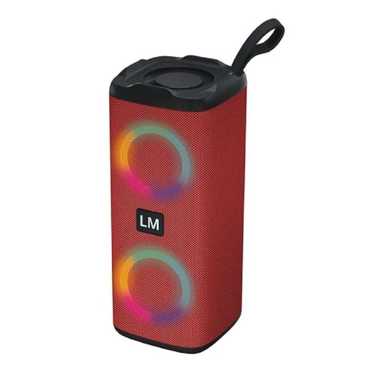 PARLANTE INALAMBRICO LM-882 CON SONIDO ESTEREO - ROJO