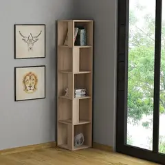 GENERICO - Librero Esquinero Multifuncional Melamina Duna 170m