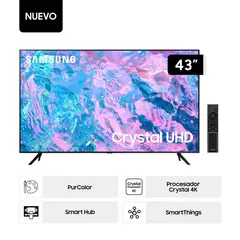 SAMSUNG - Televisor Smart 43 UHD 4K 43CU7000