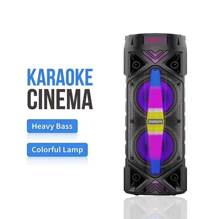 PARLANTE INALÁMBRICO ZQS-6216 BLUETOOTH LUZ LED