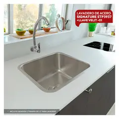 STONE - COMBO DE LAVADERO DE ACERO SIGNATURE STP3937 VELIT-01