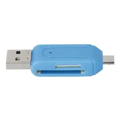GENERICO - ADAPTADOR MICRO USB A OTG CON LECTOR DE MEMORIA MICRO SD