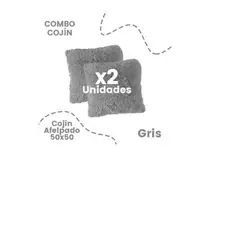 GENERICO - Cojines elegantes calidad A1 afelpados gris