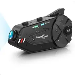 FREEDCONN - Intercomunicador R1 Plus Camara Casco Motocicleta