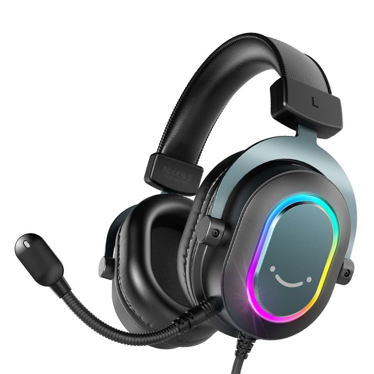 - Audífono Ampligame H6 RGB Sonido 7.1 - Negro