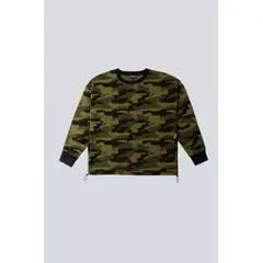 THE LOST BOYS - Hoodie Crewneck Camo Track - Verde