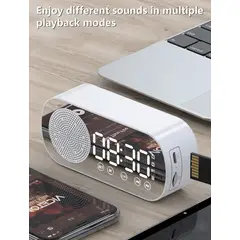GENERICO - Mini Reloj Despertador Inteligente con Altavoz Bluetooth