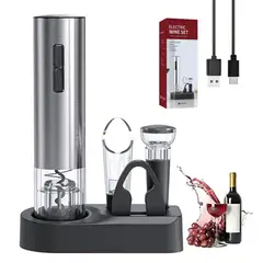 GENERICO - Sacacorchos Eléctrico Recargable Mas Base y Accesorios