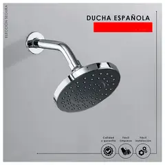 GENERICO - Difusor Cabeza Ducha Española 6" para agua caliente y fría