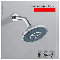 GENERICO - Difusor Cabeza Ducha Española 6" para agua caliente y fría