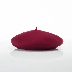 KAST PE - Boina Francesa de Lana para Mujer Burgundy