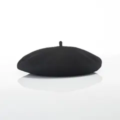 KAST PE - Boina Francesa de Lana para Mujer Negro