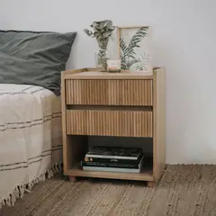VENTITAS HOME - Mesa de Noche de Madera Miranda