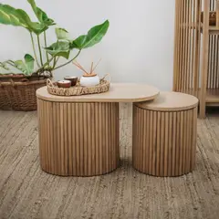 VENTITAS HOME - Mesa de Centro de Madera Adele