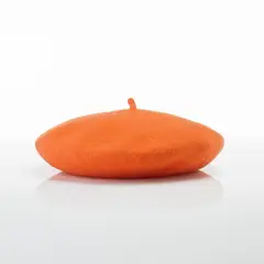 KAST PE - Boina Francesa de lana estilo frances para Mujer - Naranja