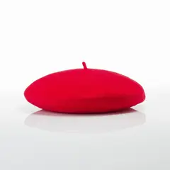 KAST PE - Boina Francesa de lana para Mujer - Rojo