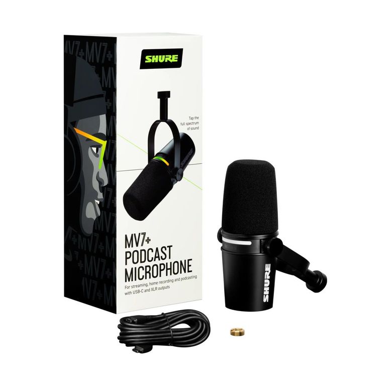 Mv7+ Microphone Podcast Negro
