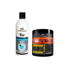 LA BRASILIANA - Shampoo 3 en 1 Tre + Máscara Anabolizante