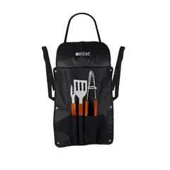 FACUSA - Set de Utensilios x 3 para Parrilla BBQ con Mandil