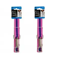 GENERICO - Packx2 Correa para perro de nylon tejida - Multicolor - S