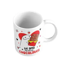 GENERICO - Taza Mug 11oz TE AMO MAS QUE LOS CHOCOLATES - BLANCO