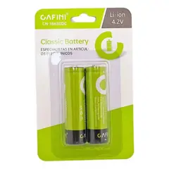 CAFINI - Batería recargable de litio 18650 2X PACK 1200mAh