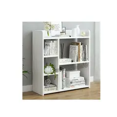 AMUEBLE - Librero organizador zenit blanco tiendas melamina 18mm