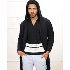 DM DEXMEN - Abrigo Dexmen Tejido Fred Negro