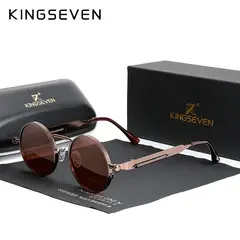 KINGSEVEN - Lentes de Sol Redondo Proteccion UV 400