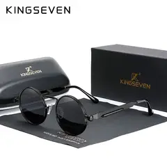 KINGSEVEN - Lentes de Sol Redondo Proteccion UV 400