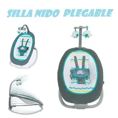 INFANTI - Silla Mecedora Nido Plegable -Celeste