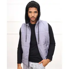 DM DEXMEN - Chaleco Dexmen Capucha Gris