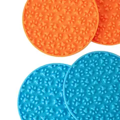 BUDDIES - Plato Comedero Lento Anti Estres Para Mascotas Naranja 100g