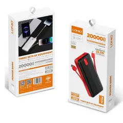 LDNIO - Power Bank 20000 mAh PQ24 con Carga de 225W - Negro