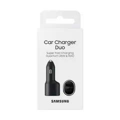 SAMSUNG - Cargador de Carro 25W+15W Dual Fast Charge Negro