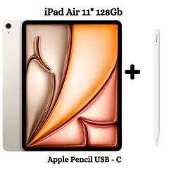 APPLE - IPad Air 11 Chip M2 128Gb - Starlight + Pencil Tipo - C