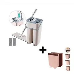 GENERICO - Combo Hogar Balde Trapeador y Tacho Plegable