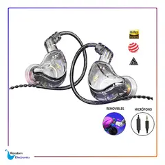 QKZ - ZXT AUDIFONOS HIFI ESTERO TRANSPARENTE