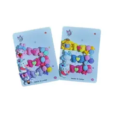 GENERICO - SET X6 GANCHOS PARA EL CABELLO MODELO SANRIO 3D