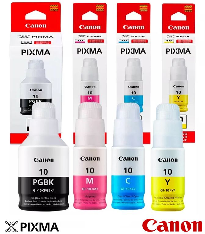 Tinta Para GI-10 Pack x4 colores CMYBK