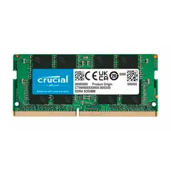CRUCIAL - MEMORIA RAM 8GB DDR4 3200 SODIMM - P/N: CT8G4SFRA32A