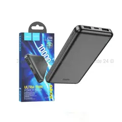 HOCO - Power Bank J100 de 10000 mAh Ultra Delgado Con Led - Negro