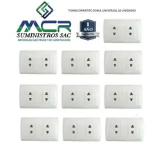 GENERICO - Tomacorriente Doble 10 unidades
