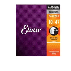 ELIXIR - Cuerdas Calibre 10 Guitarra Acustica 11002