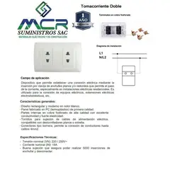 GENERICO - Tomacorriente Doble Universal x 2und