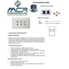 GENERICO - Tomacorriente TRIPLE Universal